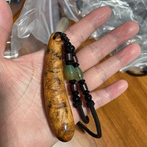 New handmade natural wood pendant necklace